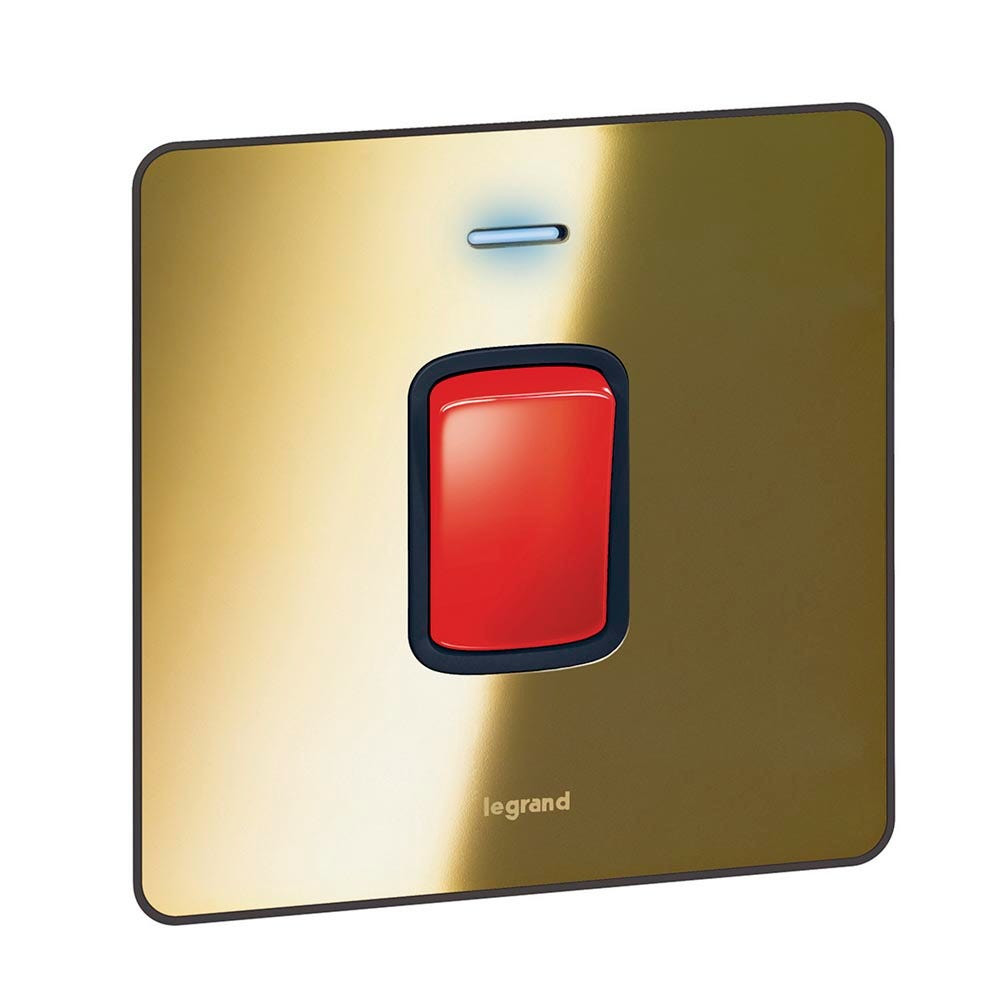 LEGRAND - Double Pole Switch Synergy -Blue Led -45 A -250 V~