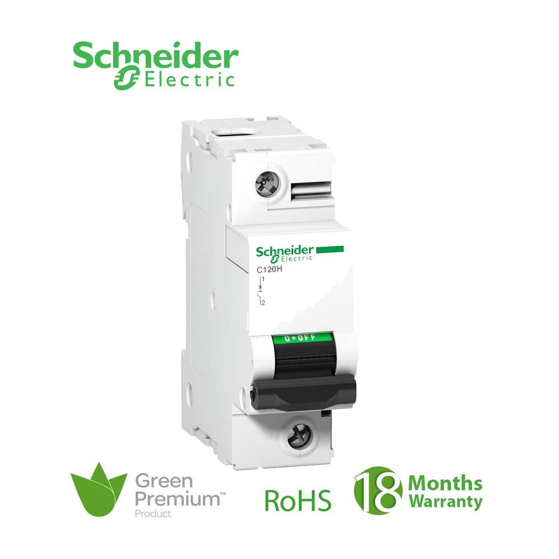 SCHNEIDER - MCB Breaker, Acti9 C120H, 1P, 125A, C curve