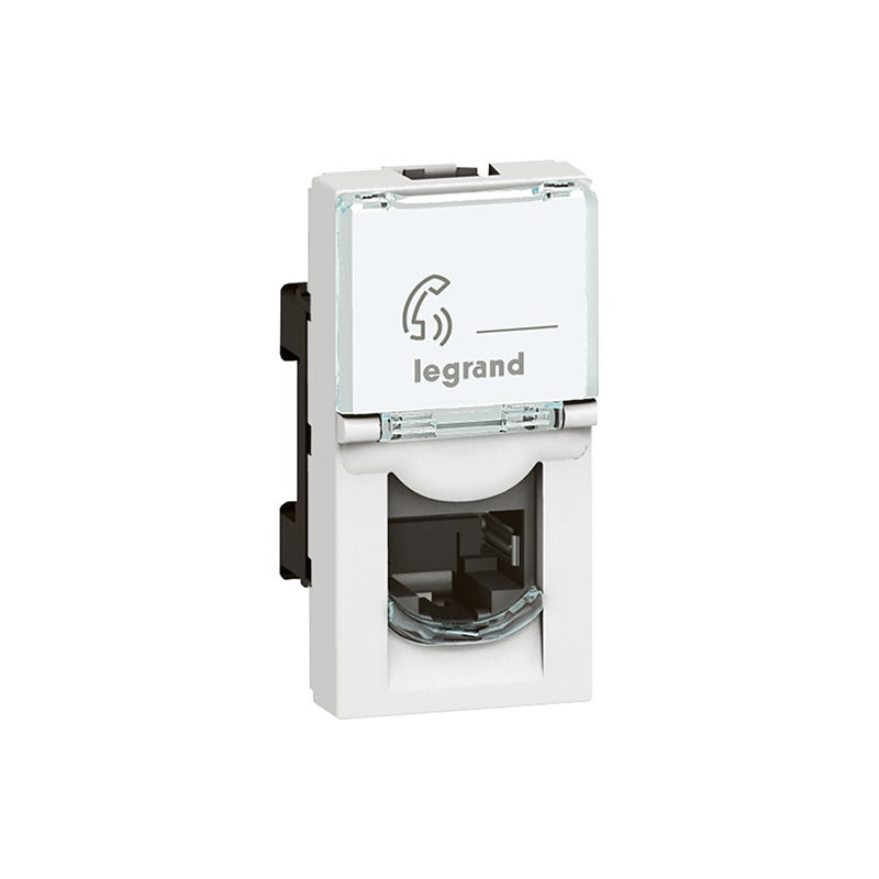 LEGRAND - BT Tel Socket, Square, 1 Module, Master, White