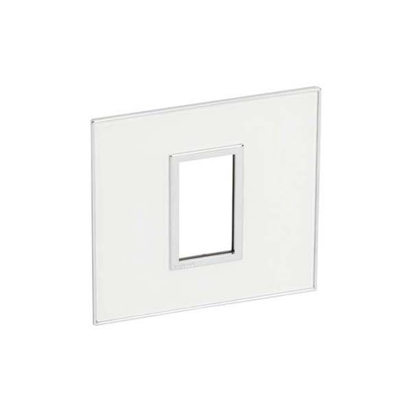 LEGRAND - Plate Arteor, French/German, Square, 1 Module, Mirror White