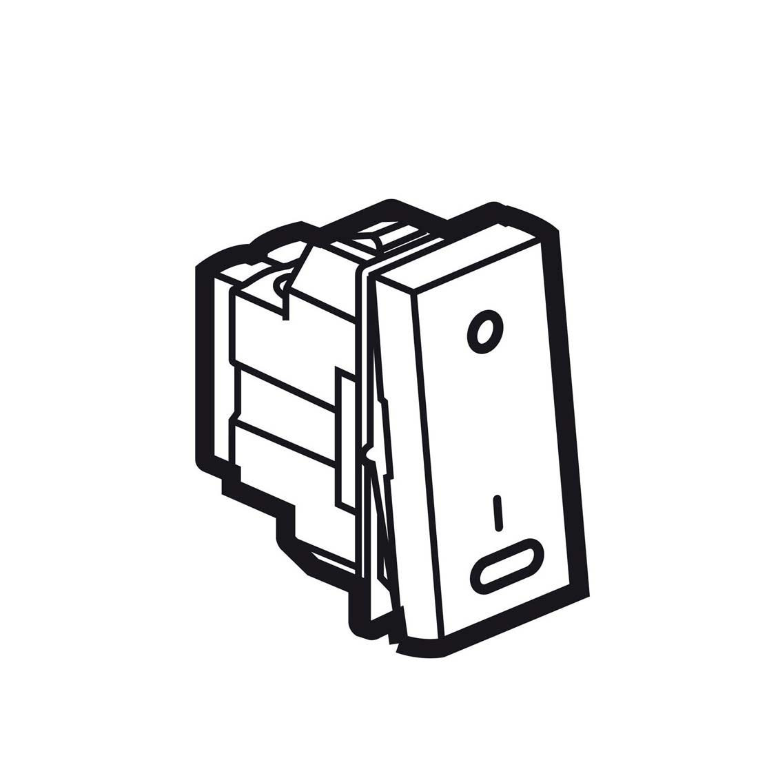 LEGRAND - 1-Way Double Pole Switch Arteor, with Indicator 20 AX 250 V~, 1 Module, Magnesium