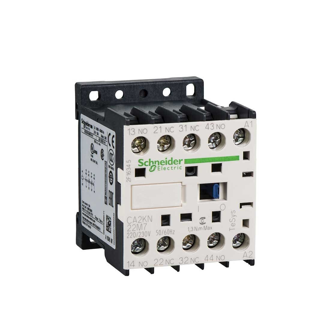 SCHNEIDER - Control Relay, 2 No + 2 NC, <= 690 V, 220-230 V AC Coil