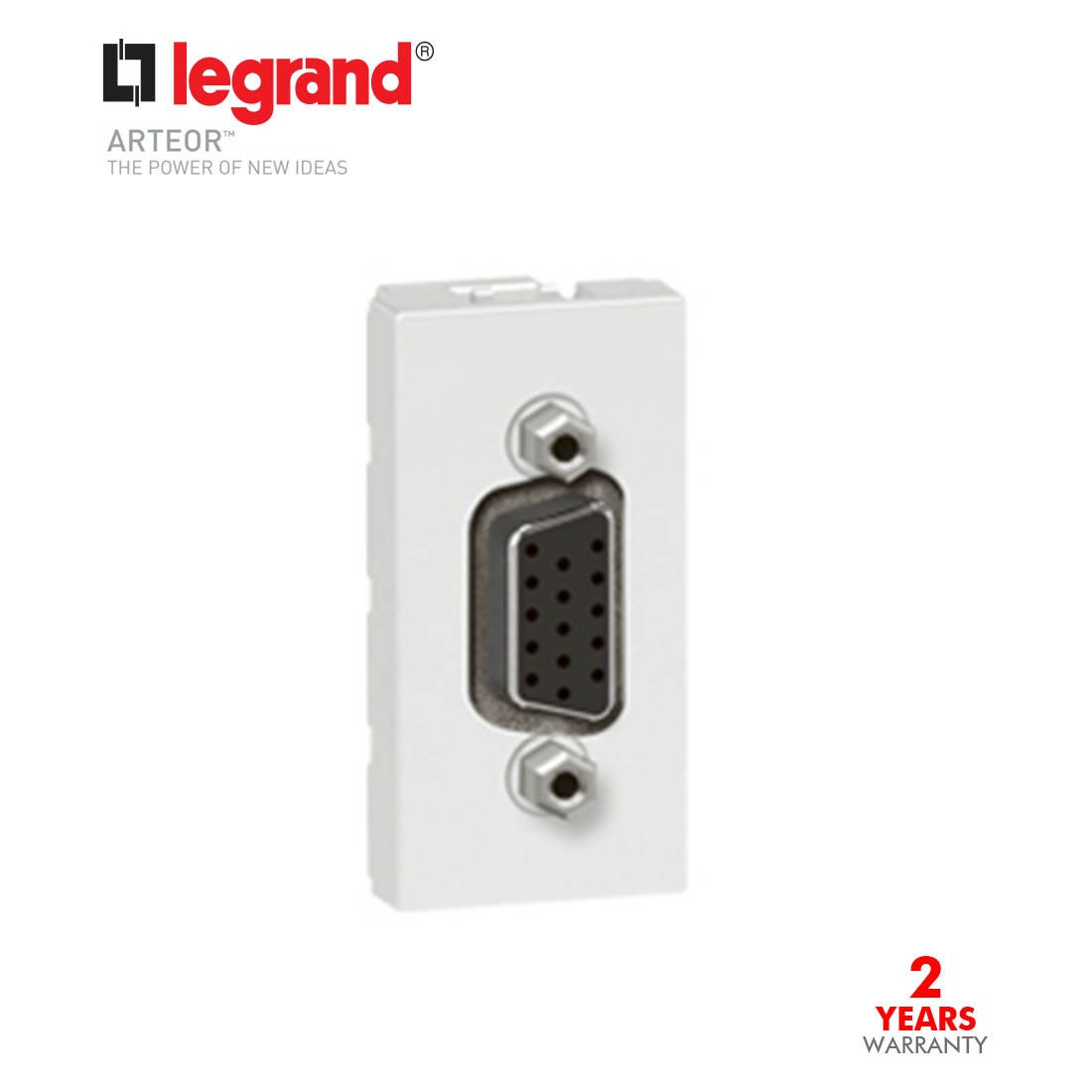 LEGRAND - Audio Video Socket Female HD15 1Mod, White Arteor