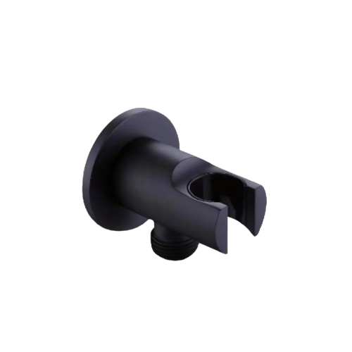 Bronzo Round Shower Elbow with Bidet Base - Black - 058011\BK