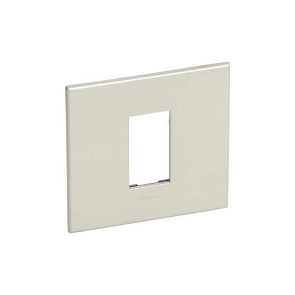 LEGRAND - Plate Arteor, French/German, Square, 1 Module, Pearl Aluminium