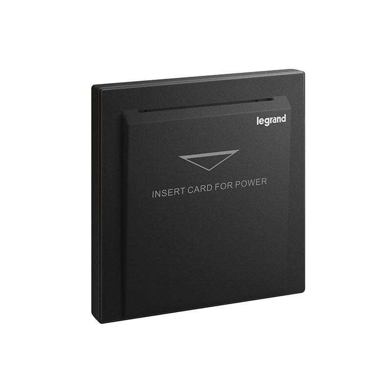 LEGRAND - Key Card Switch Galion, 20A, 250V, Matt Black