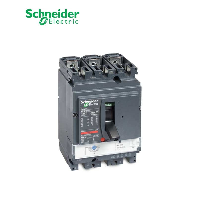 SCHNEIDER - MCCB Breaker, ComPact NSX100H, 3P 3d, 70kA at 415 VAC, MA Trip Unit 25A