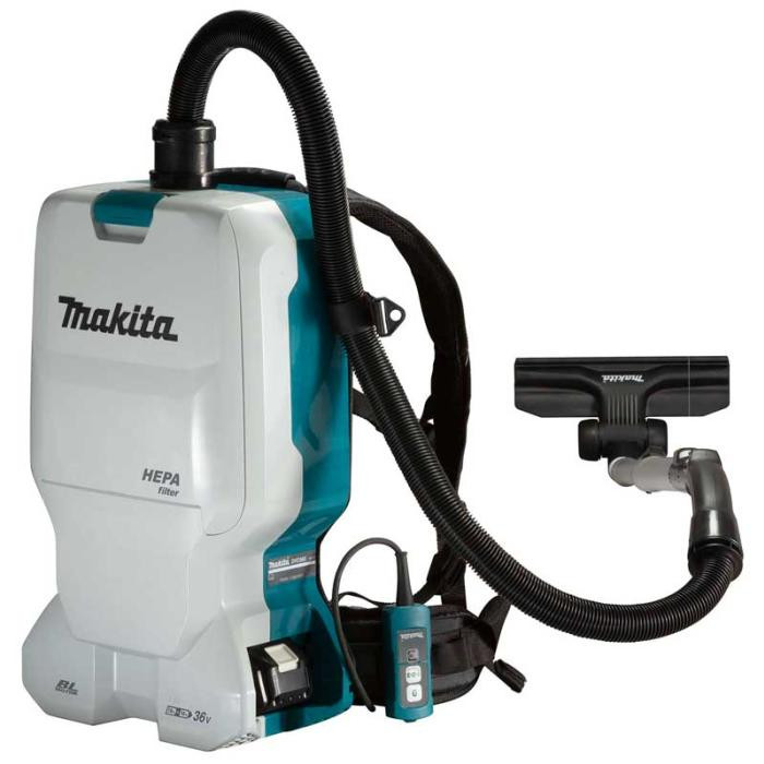 Cordless Brushless Backpack Vacuum Cleaner, 36V, Dust Box Capacity 6L, Suction 11 kPa, 6.7kg