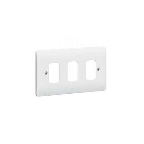 LEGRAND - Front Plate Synergy, for 3 Grid Modules, 2 Gang, White