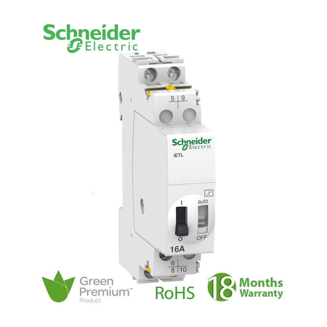SCHNEIDER - Extension For Imp. Relay 16A 2No 230 V AC 50-60Hz 110V DC Ietl
