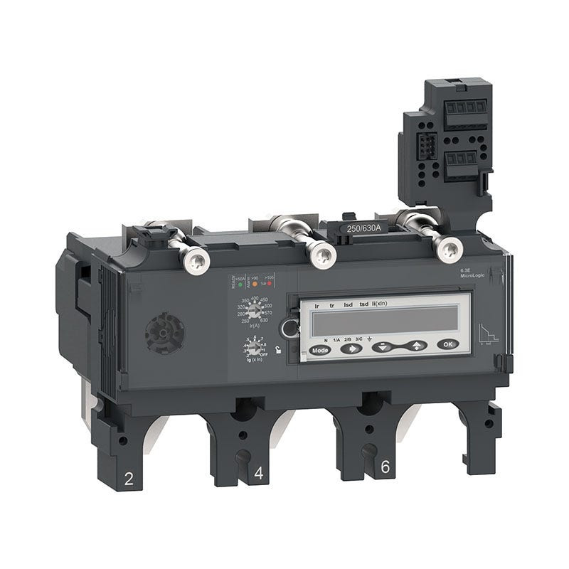 SCHNEIDER - Trip Unit MicroLogic 6.3 E for ComPacT NSX 630 Circuit Breakers, Electronic, 630A, 3P3D