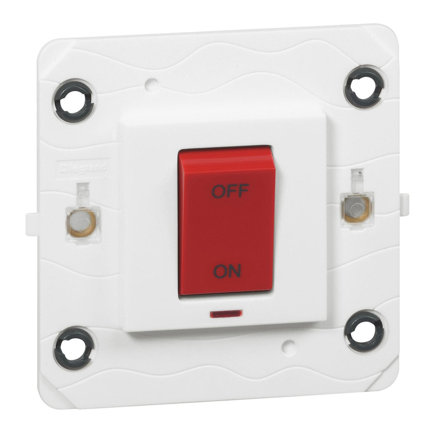 LEGRAND - Switch Double Pole Arteor, with Neon, 45 A 250 V~, 1-Gang, White