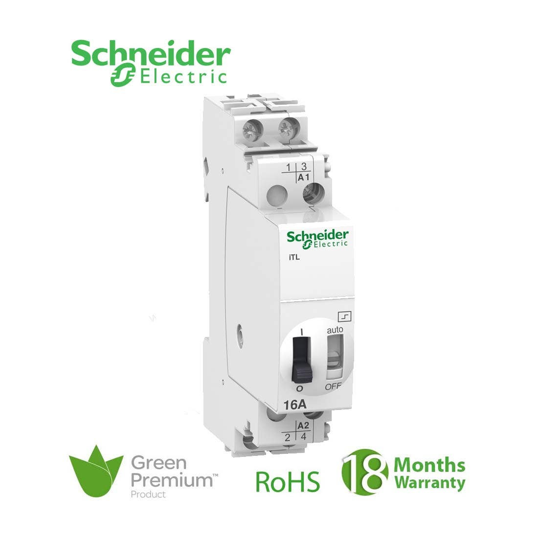 SCHNEIDER - Impulse Relay 16A 2No 2V AC 50-60Hz 6V DC ITL