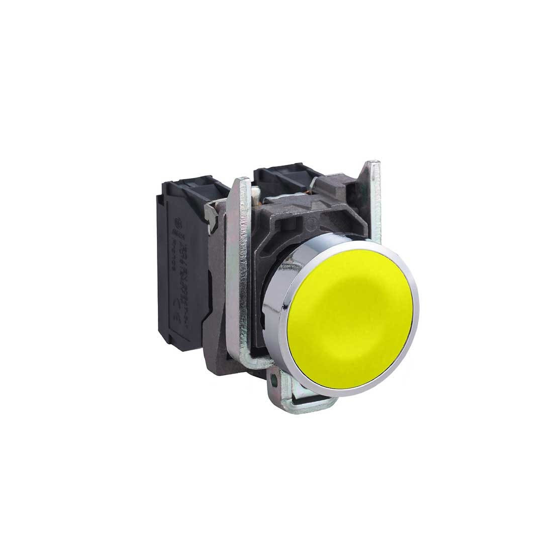 SCHNEIDER - Yellow Flush Complete Pushbutton ˜22 Spring Return 1No "Unmarked"