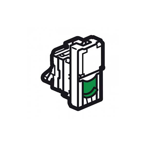 LEGRAND - Data Socket Arteor, RJ45, Cat.6, UTP, 1 Module, Magnesium, Green Shutter