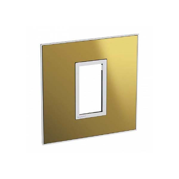LEGRAND - Plate Arteor, BS, Square, 1 Module, Reflective Gold