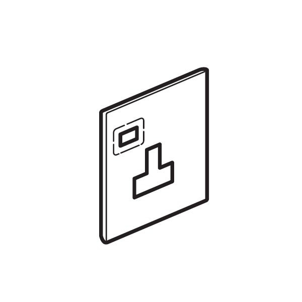 LEGRAND - Plate Arteor, for 13A Unswitched Sockets 1 Gang, with USB Charger, BS, Graphite
