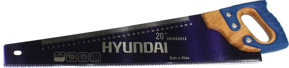 Hand Saw with Rubber Handle | Hyundai - Hand Saw (16") Rubber Handle HHS004 Hyundai