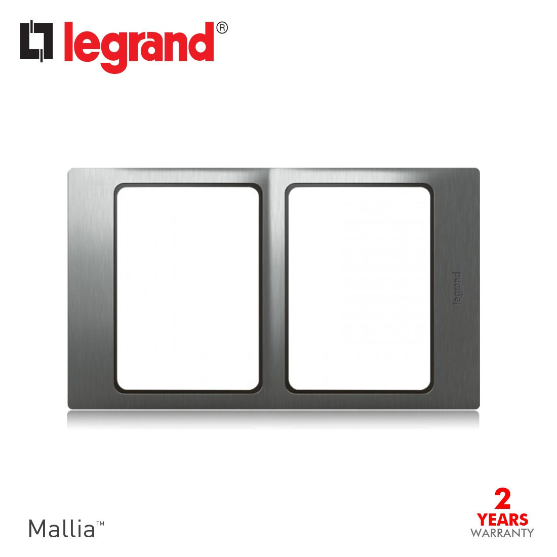 DISCONTINUED LEGRAND - Plate Mallia, 2x1 Gang