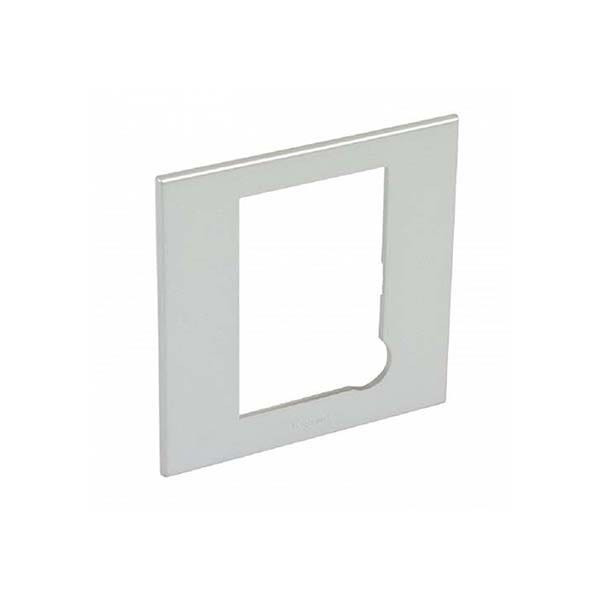 LEGRAND - Plate Arteor, BS, for 13A Fused Connection Unit, Square, Soft Aluminium