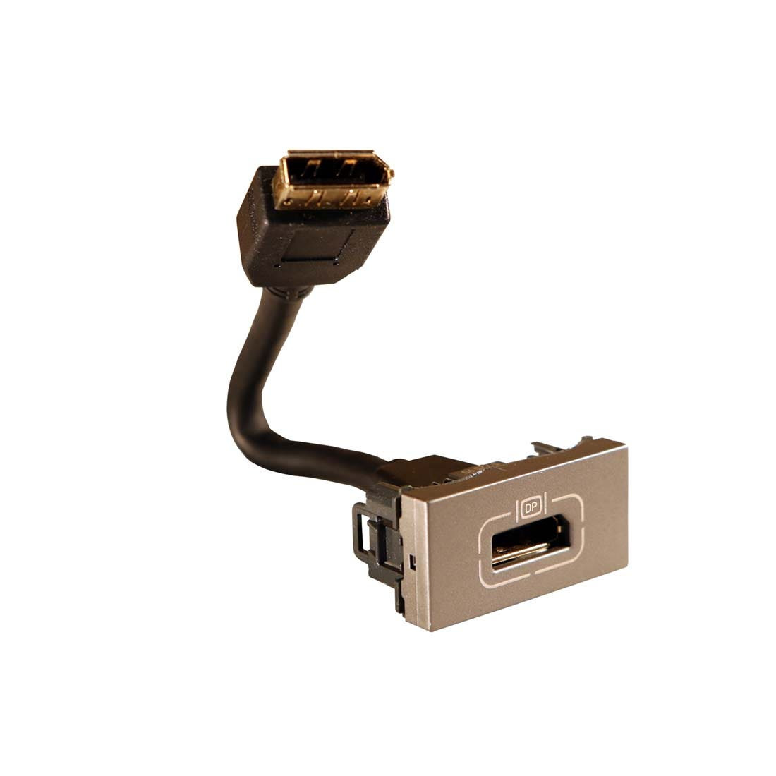 LEGRAND - Preconnecteed Display Port Socket 1Mod, Magnesium Arteor