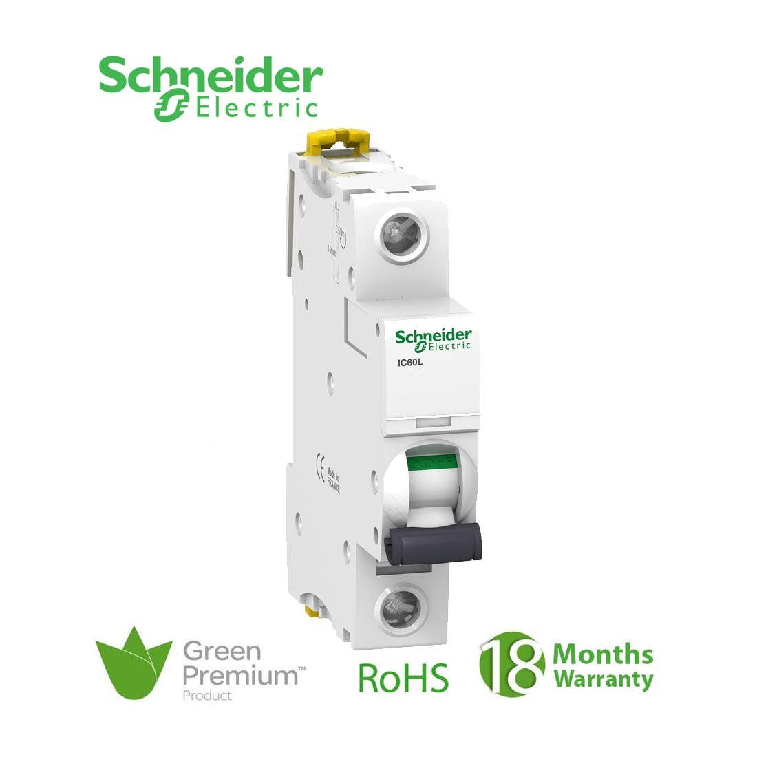SCHNEIDER - MCB Breaker, Acti9 iC60L, 1P, 50A, C curve
