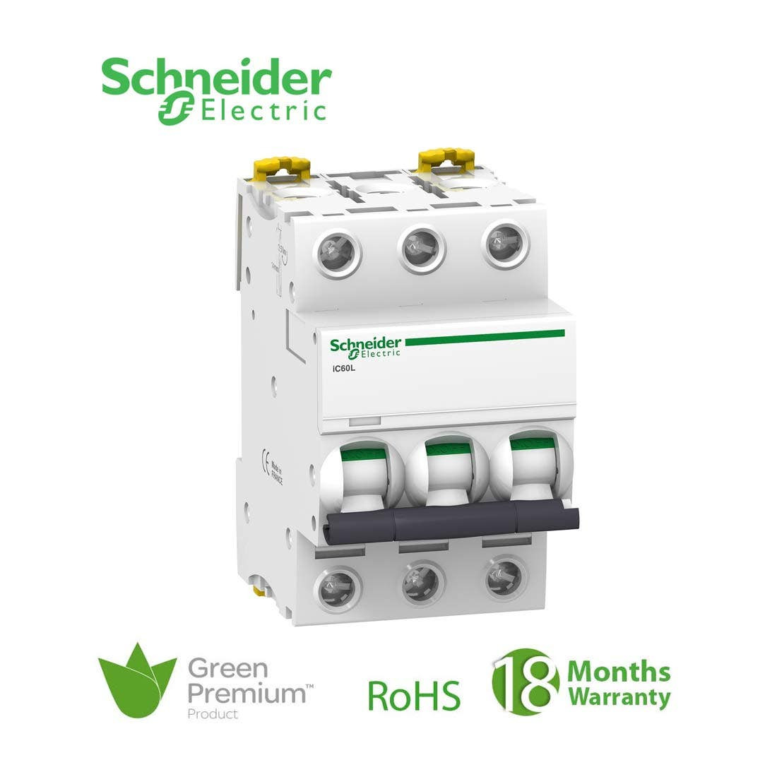 SCHNEIDER - MCB Breaker, Acti9 iC60L, 3P, 32A, B curve