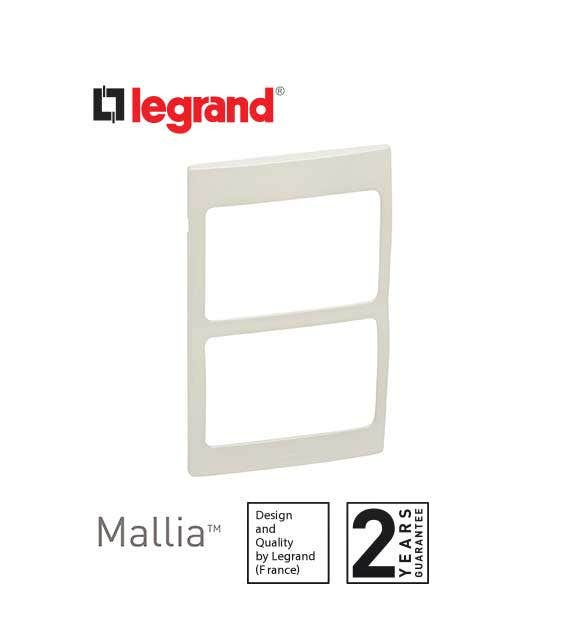 DISCONTINUED LEGRAND - Plate Mallia, 2x1 Gang, Pearl