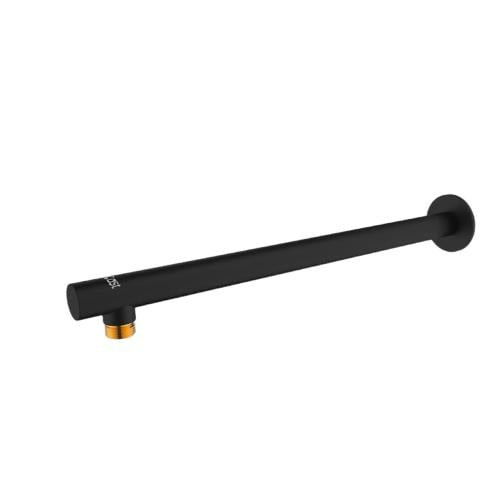 iCast Round Wall Shower Arm, 30 cm, SS304 - Black