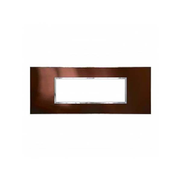 LEGRAND - Plate Arteor, BS, Square, 6 Modules, Brushed Metal Pink Champagne
