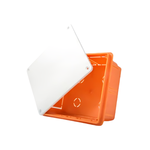 Electrical Wire Collection Box with Cover - Size 15x15 cm - Red