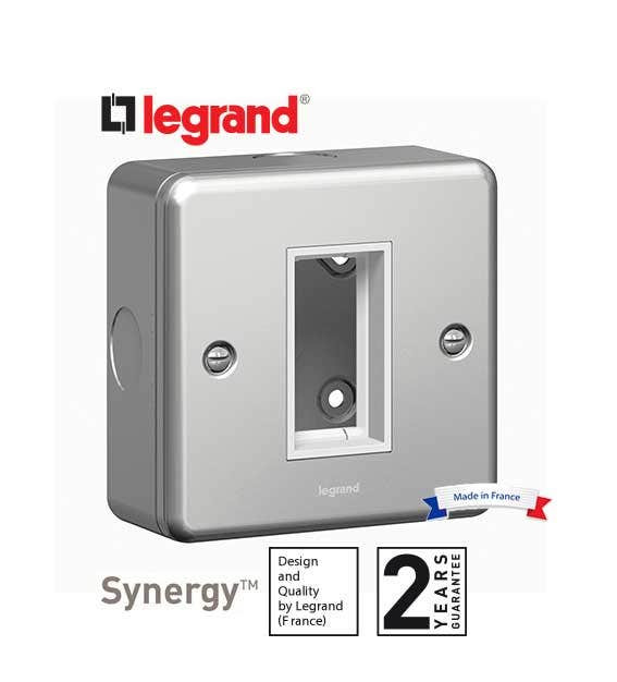 LEGRAND - Carrier Plate Synergy, for 1 Mosaic Module, 1 Gang, Metalclad