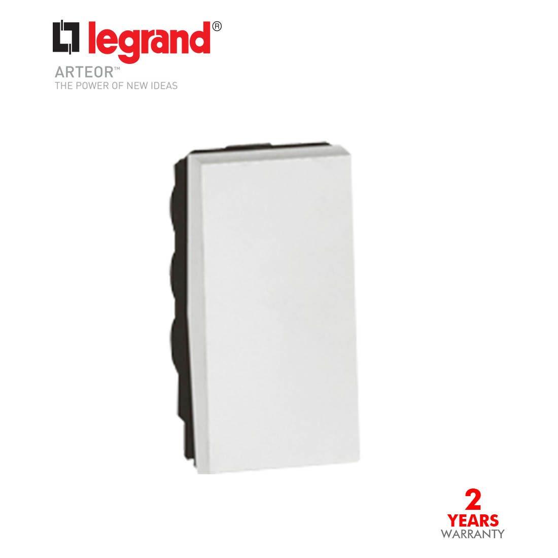 LEGRAND - 2-Way Push-Button Arteor, 1 Module, White