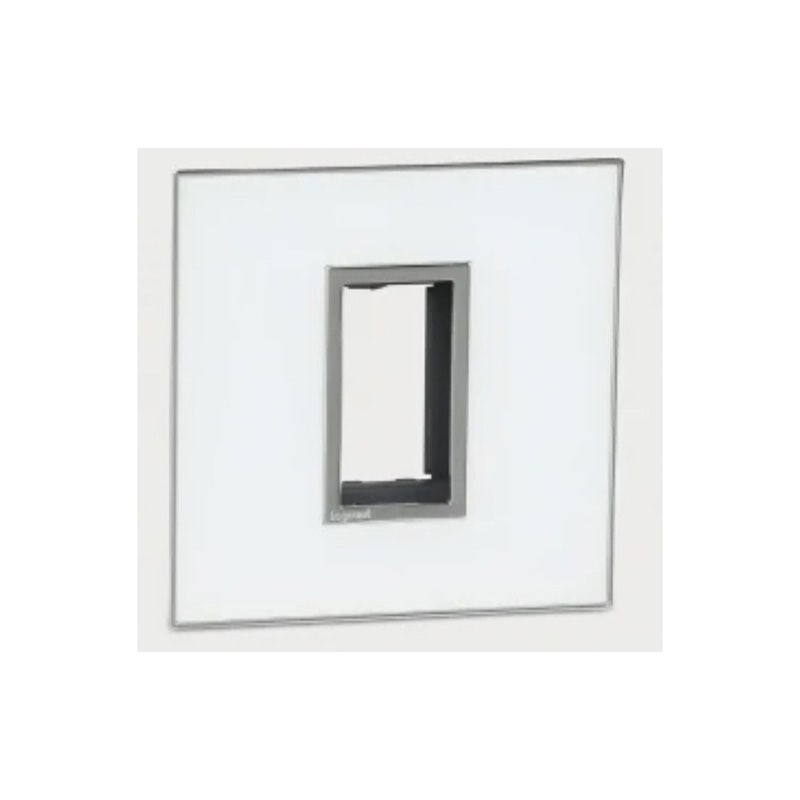 LEGRAND - Cover Plate with Frame Arteor, Indian , 1 Module, Square, Mirror White