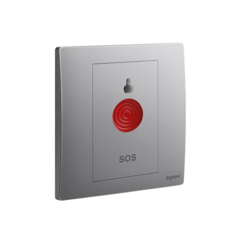 LEGRAND - Emergency Key Switch Mallia Senses, 1 Gang, Dark Silver
