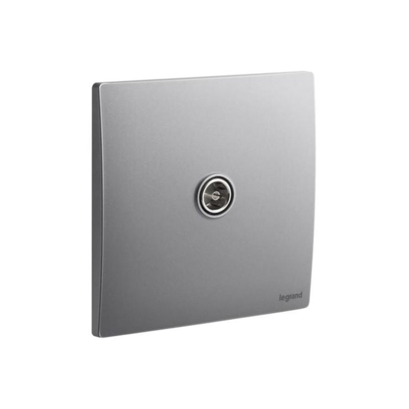 LEGRAND - Terminal TV Socket Outlet Mallia Senses, Female, 1 Gang, Dark Silver