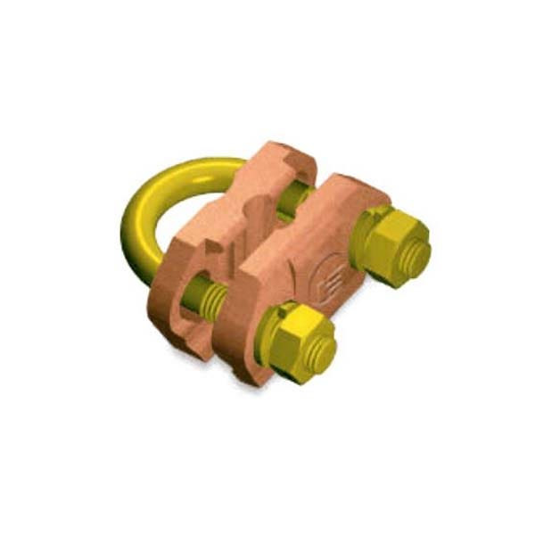 BAHRA EARTHING - U-Bolt Double Plated Clamp for Rod 14.2-25mm to Cable 16-70 Sq.mm, Vertical, Type GUV