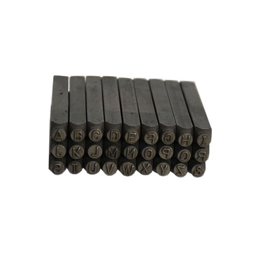 Letter Stamp Set, Gray Steel, Size 1mm 27 Pieces