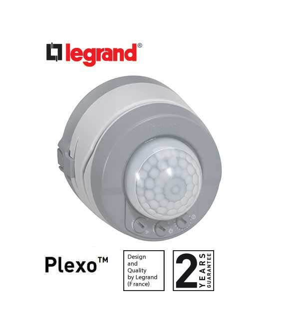LEGRAND - Movement Detector Plexo IP55, Detection Angle 360°, Surface Mounting, Grey