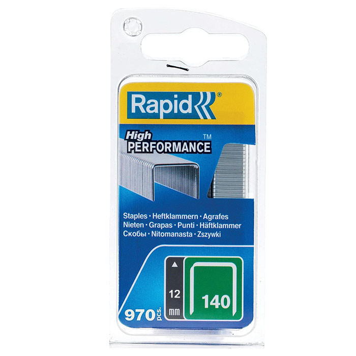 Staple Gun Staples (flatwire), Leg Length 12 mm, No.140, 650 Pieces, Galvanized