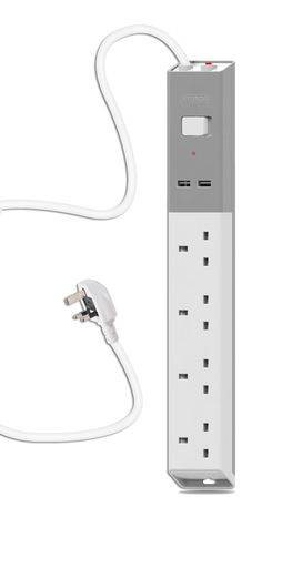 Electrical connection 3 meters, 4 sockets, 2 USB ports HYUNDAI