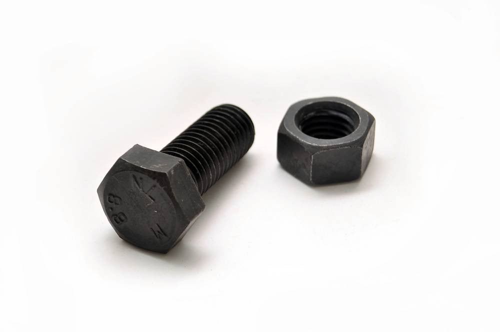 Black Hex Bolt with Nut | TAS - Black - 18 X 45 mm