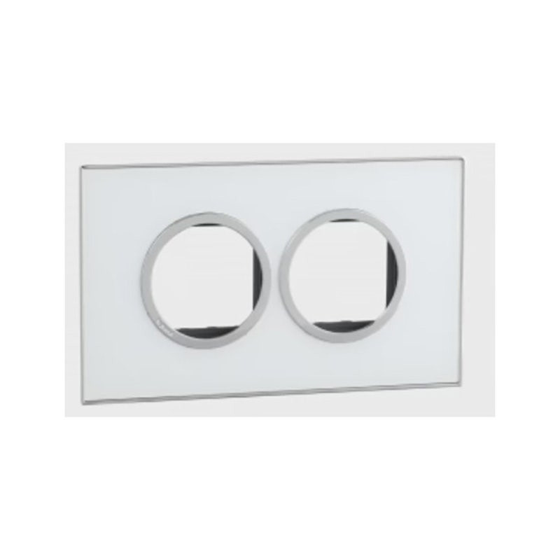 LEGRAND - Cover Plate with Frame Arteor, Indian , 4 Modules, Round, Mirror White